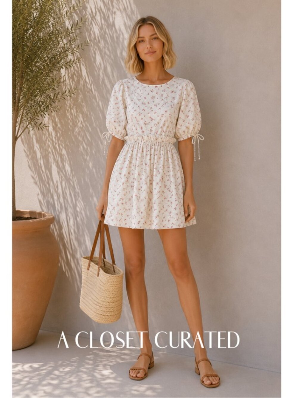 Naya Rea Karolina Mini Dress 4 White Floral NEW